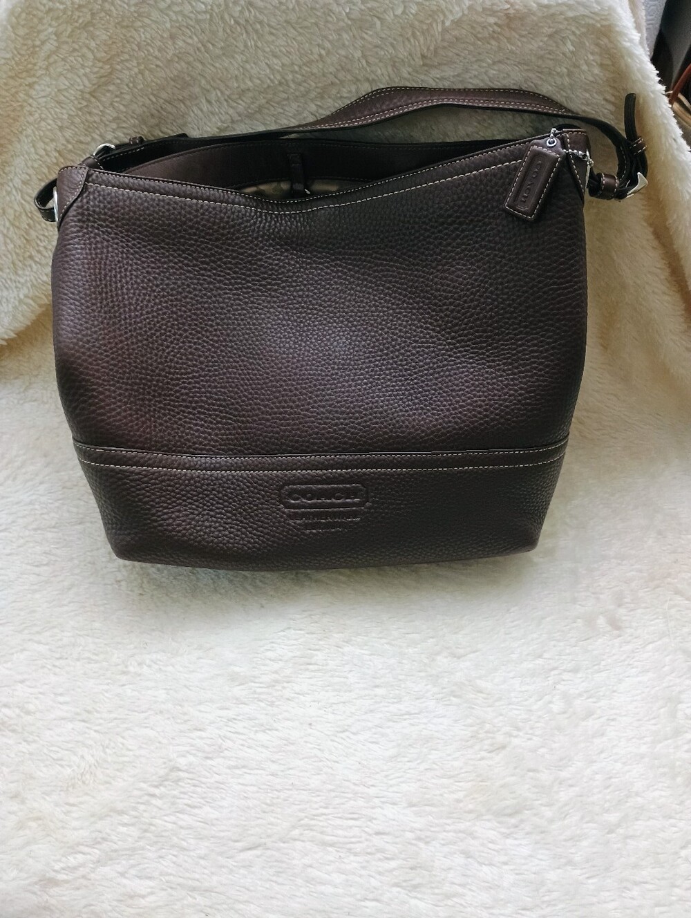 Vintage Coach Brown Pebbled Leather Ergo Hobo Bag F11662